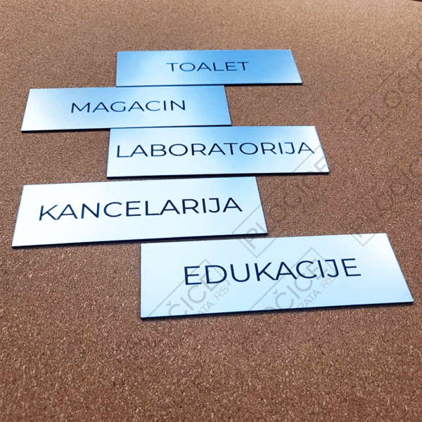 Označavanje kancelarija - model 10 Oznake jednostavnog i jasnog dizajna za označavanje kancelarija.